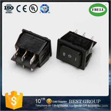 (ON) -off- (0N) Dpst 6p Double-Poles Rocker Switch, Mini Switch, Small Switch, Automotive Switch